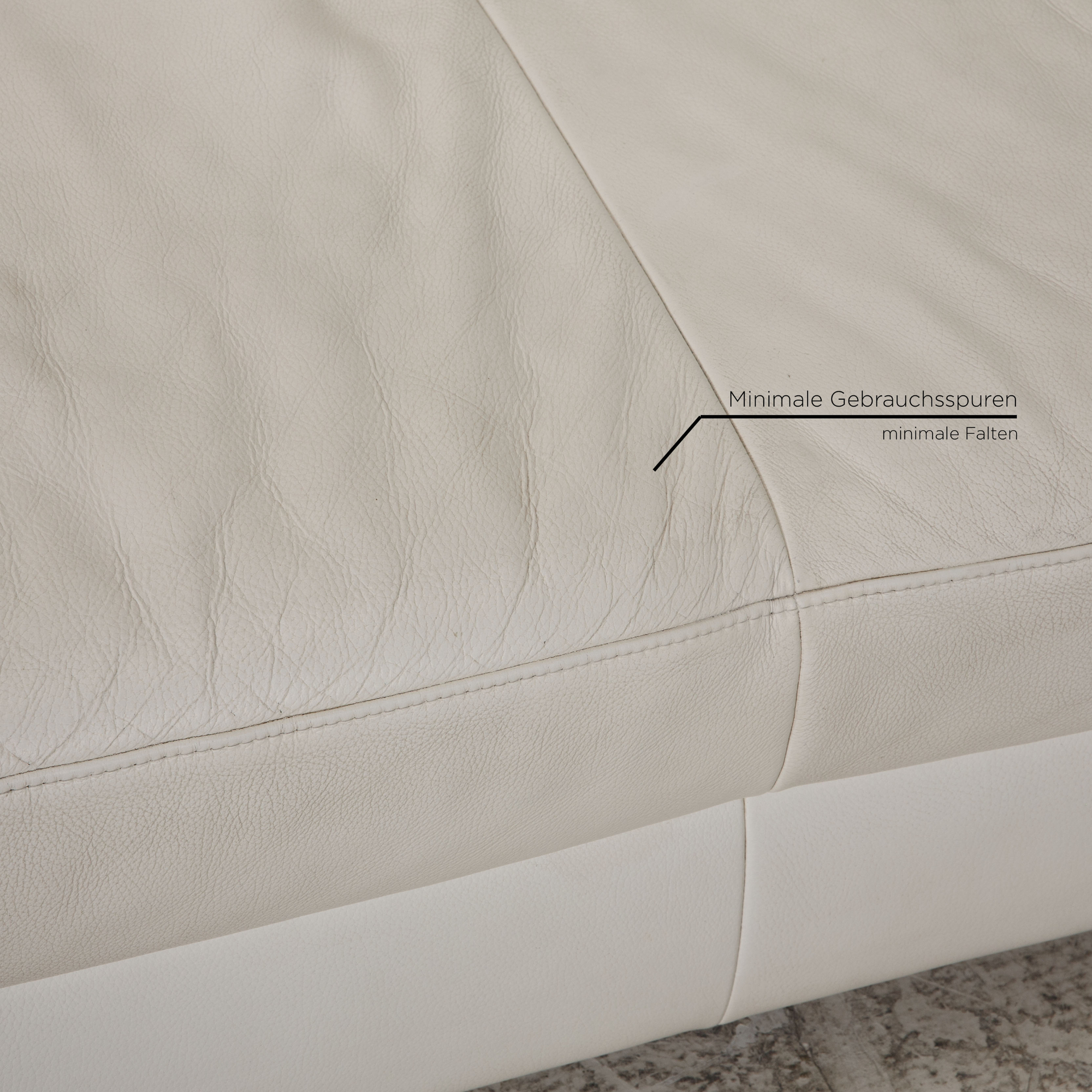 Donna Ecksofa Leder Weiß 5