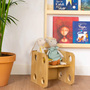Kinderstuhl Holz Weiß Gealtert 1