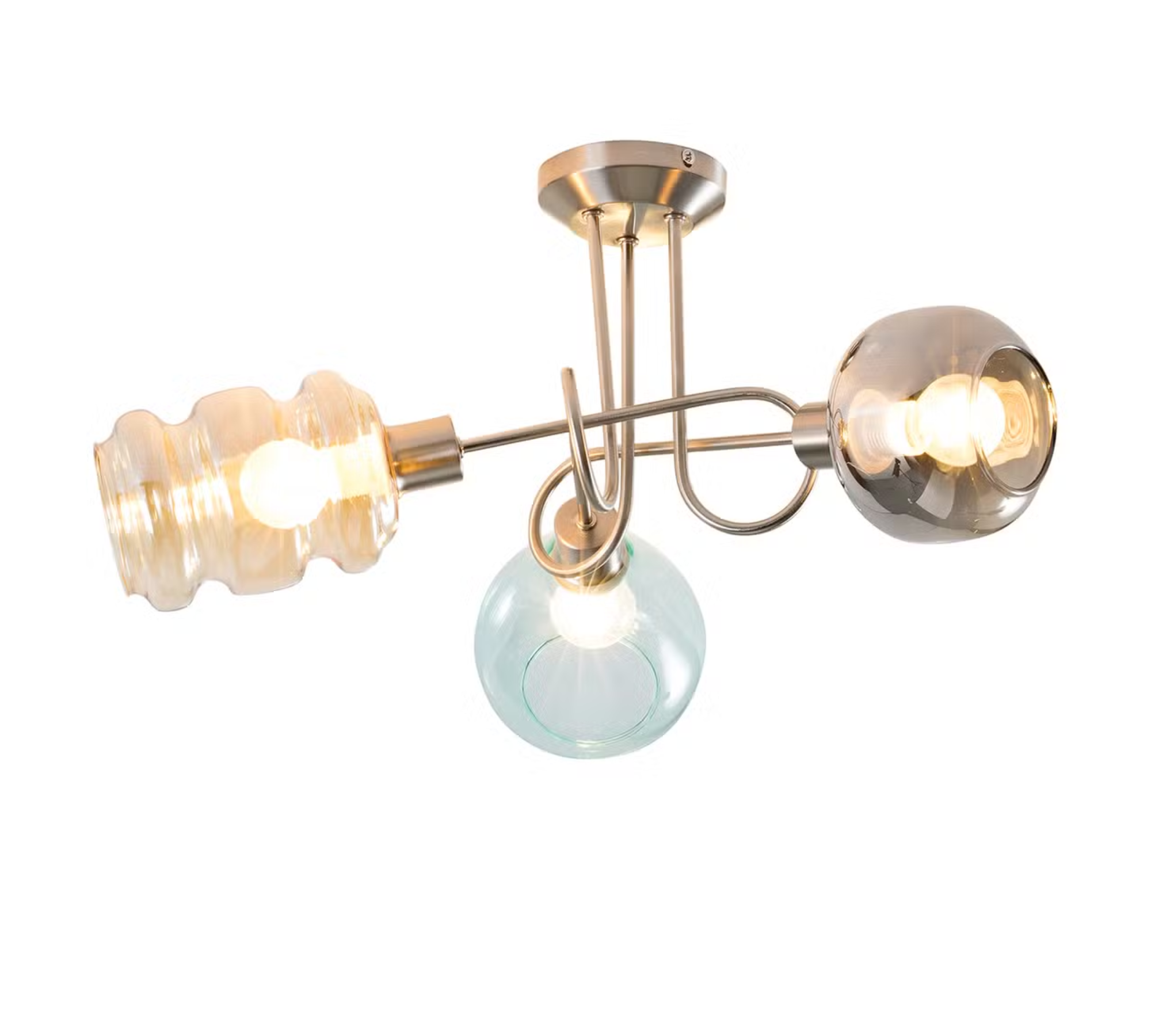 Deckenleuchte Brooklyn Sicherheitsglas / Eisen 3-flammig 0