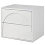 Nightstand Yolmeh Real wood veneer White 0
