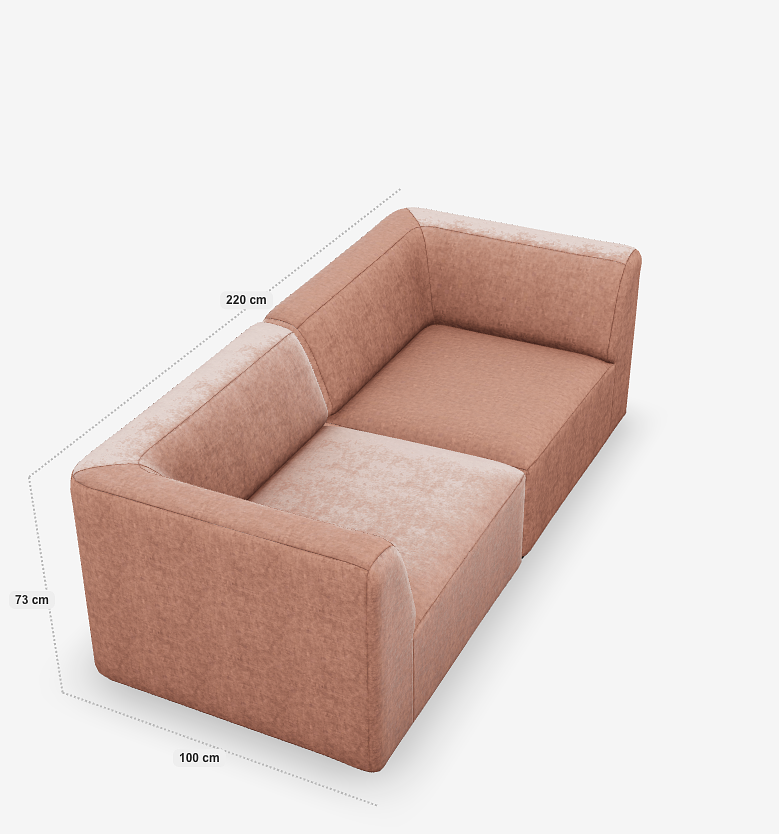 Hajen Modul-Sofa mit Kissen Blau 3