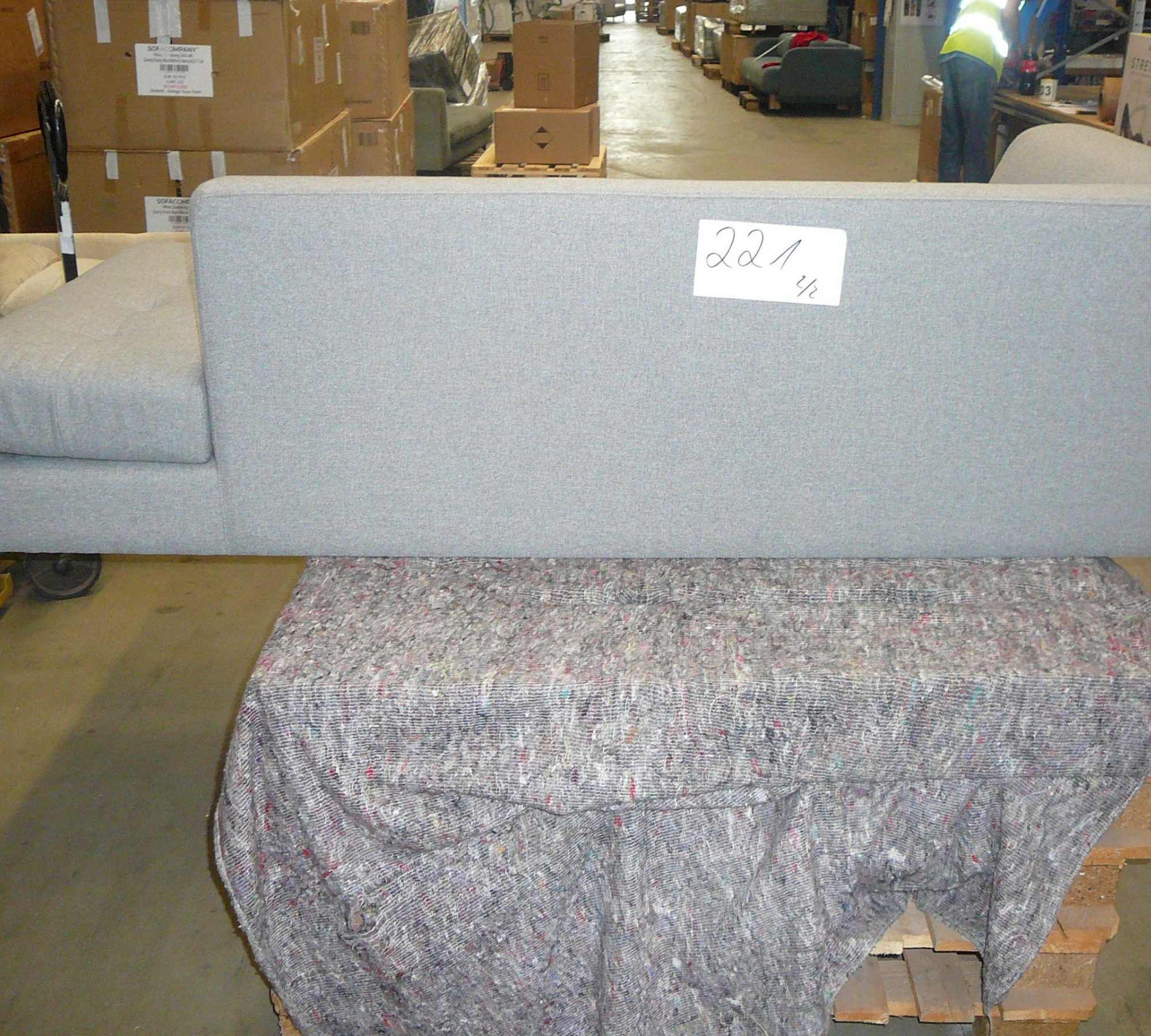 Nelson Ecksofa Récamiere Rechts Helles Grau 4