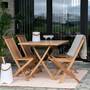 2x Teak-Gartenstuhl Klappbar 3