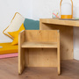 Kinderstuhl Holz Weiß Gealtert 2