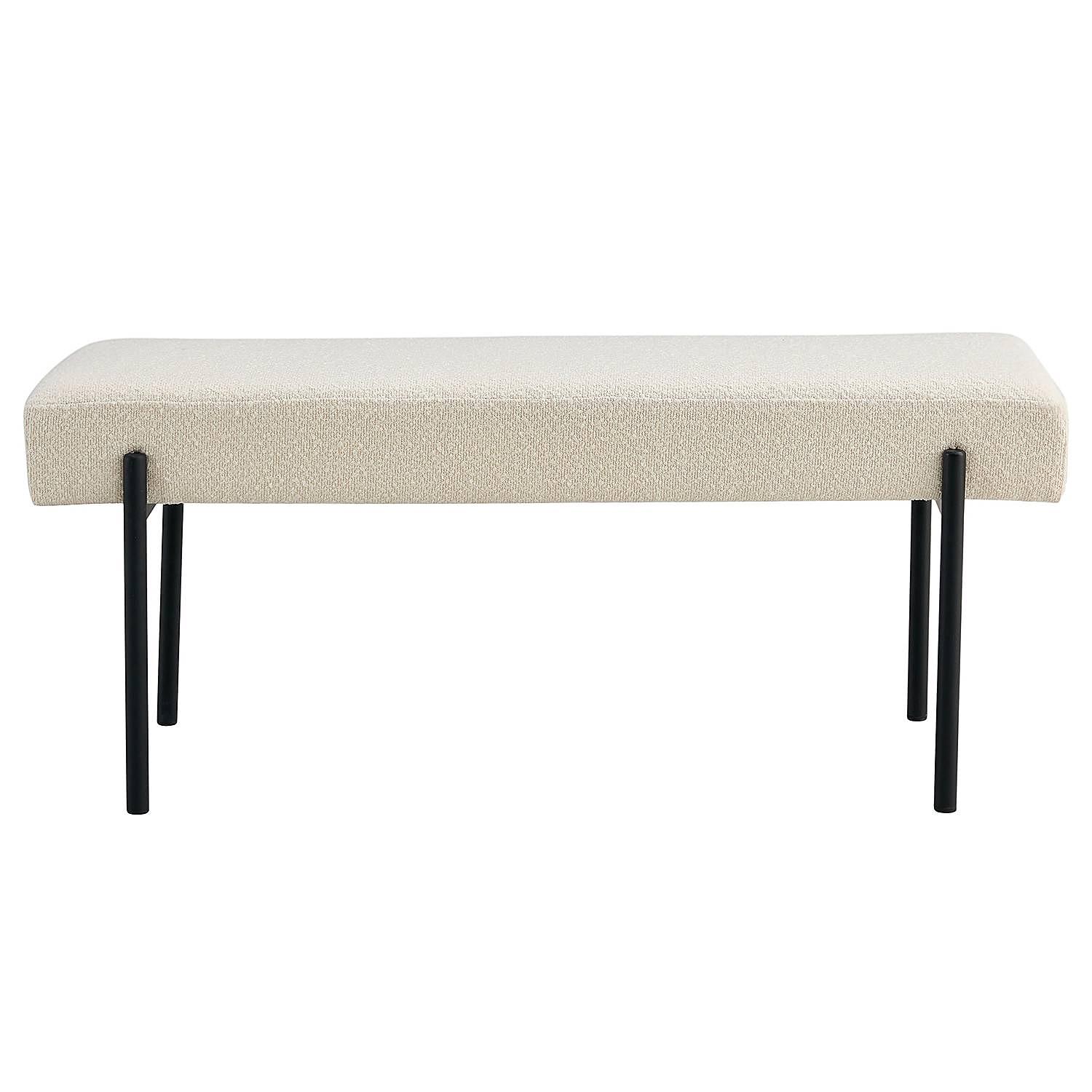 Swindon Bank Stahl Bouclé Weiß 2
