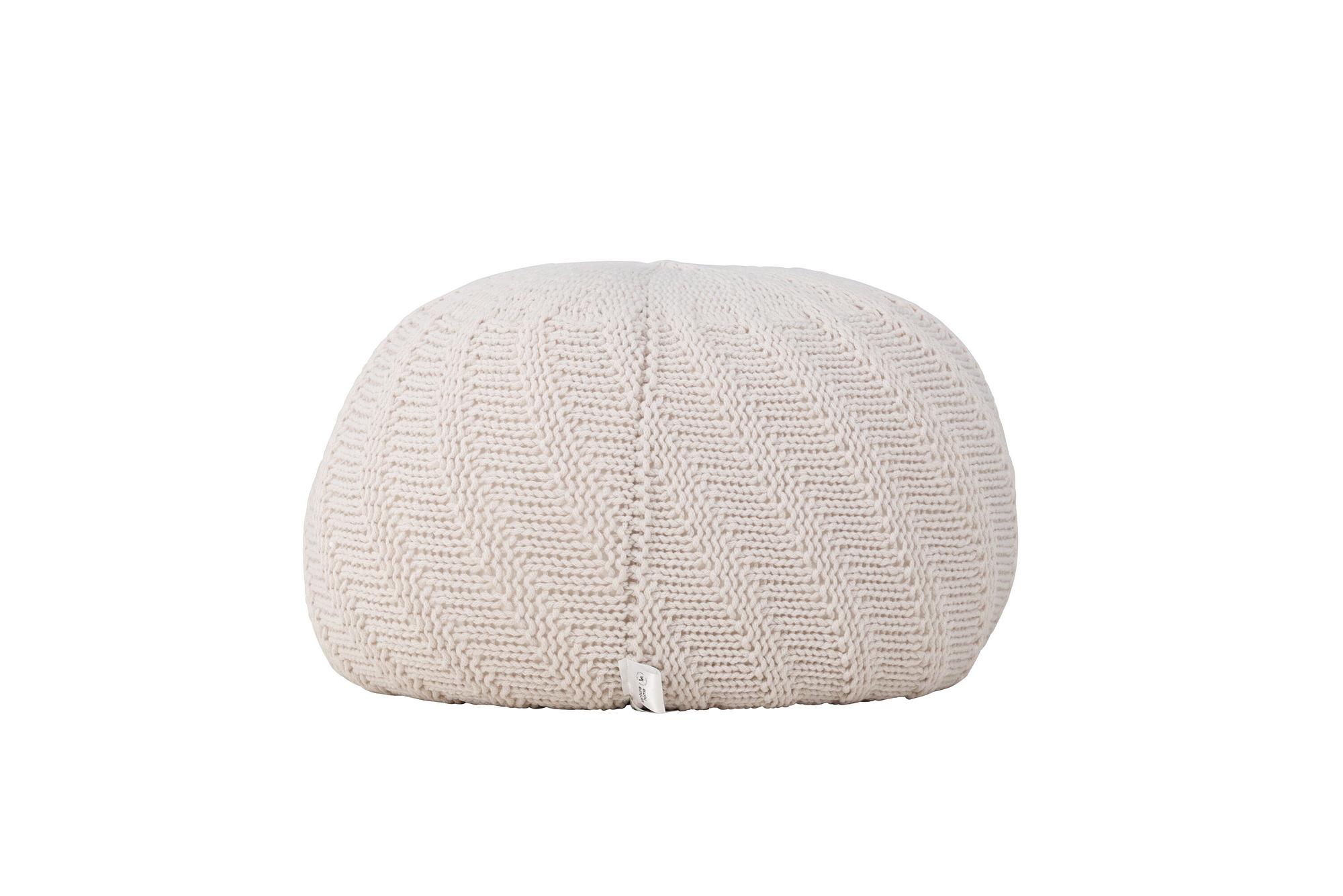 Ted Round Pouf Offwhite ⌀45cm 6