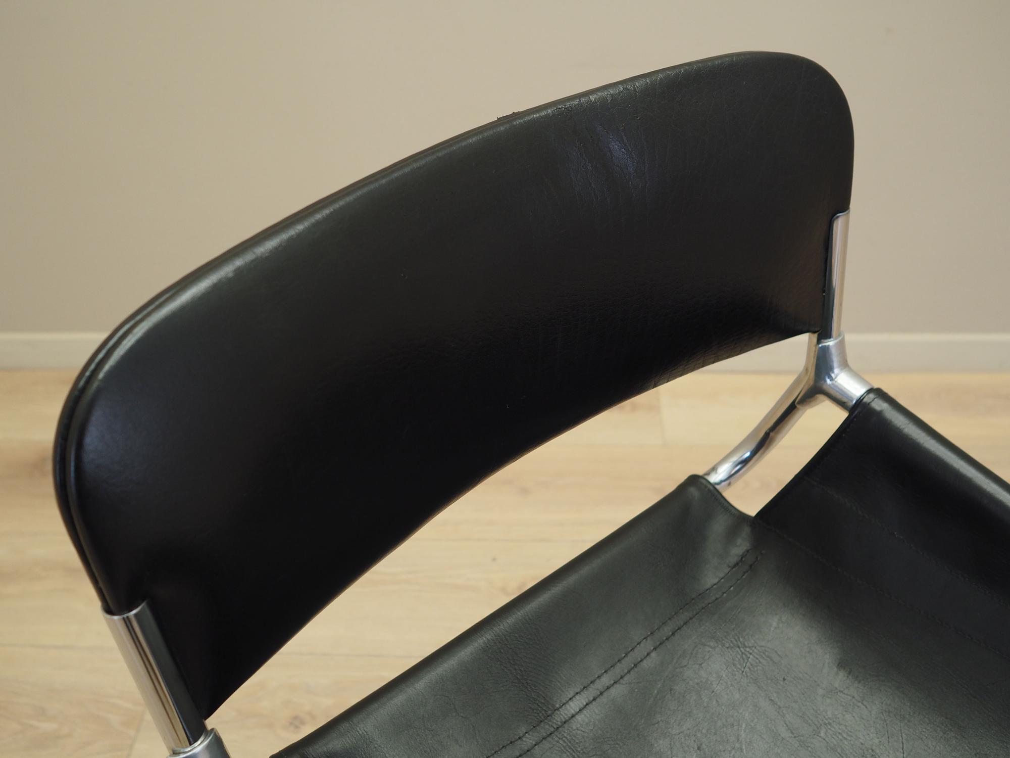 Dining chair leather 1970s 8
