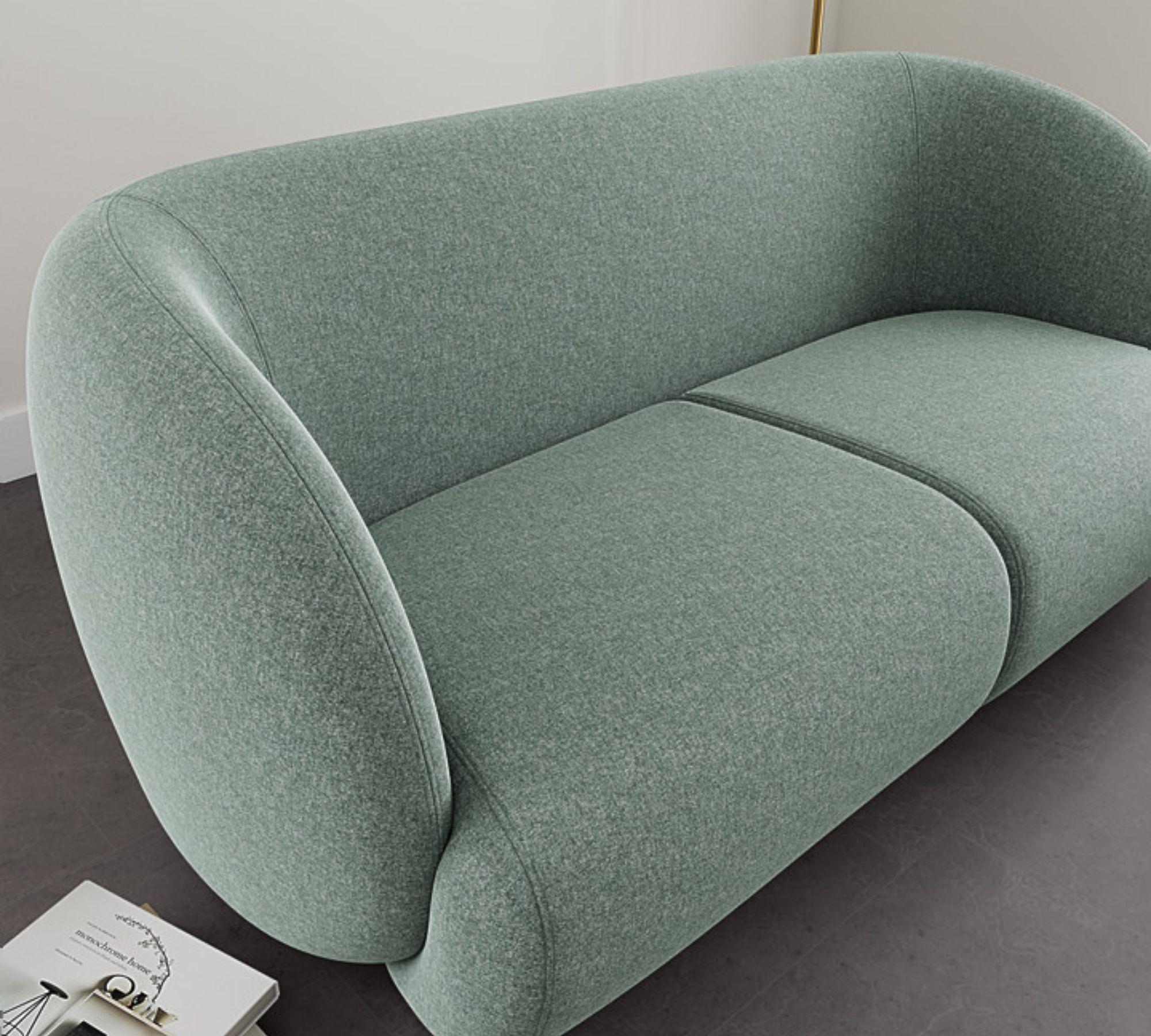 Design-Award-Winning Paula Sofa 2-Sitzer Fabio Grey Green 5