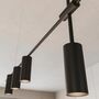 5-flame asymmetrical AJAX pendant light Black 5