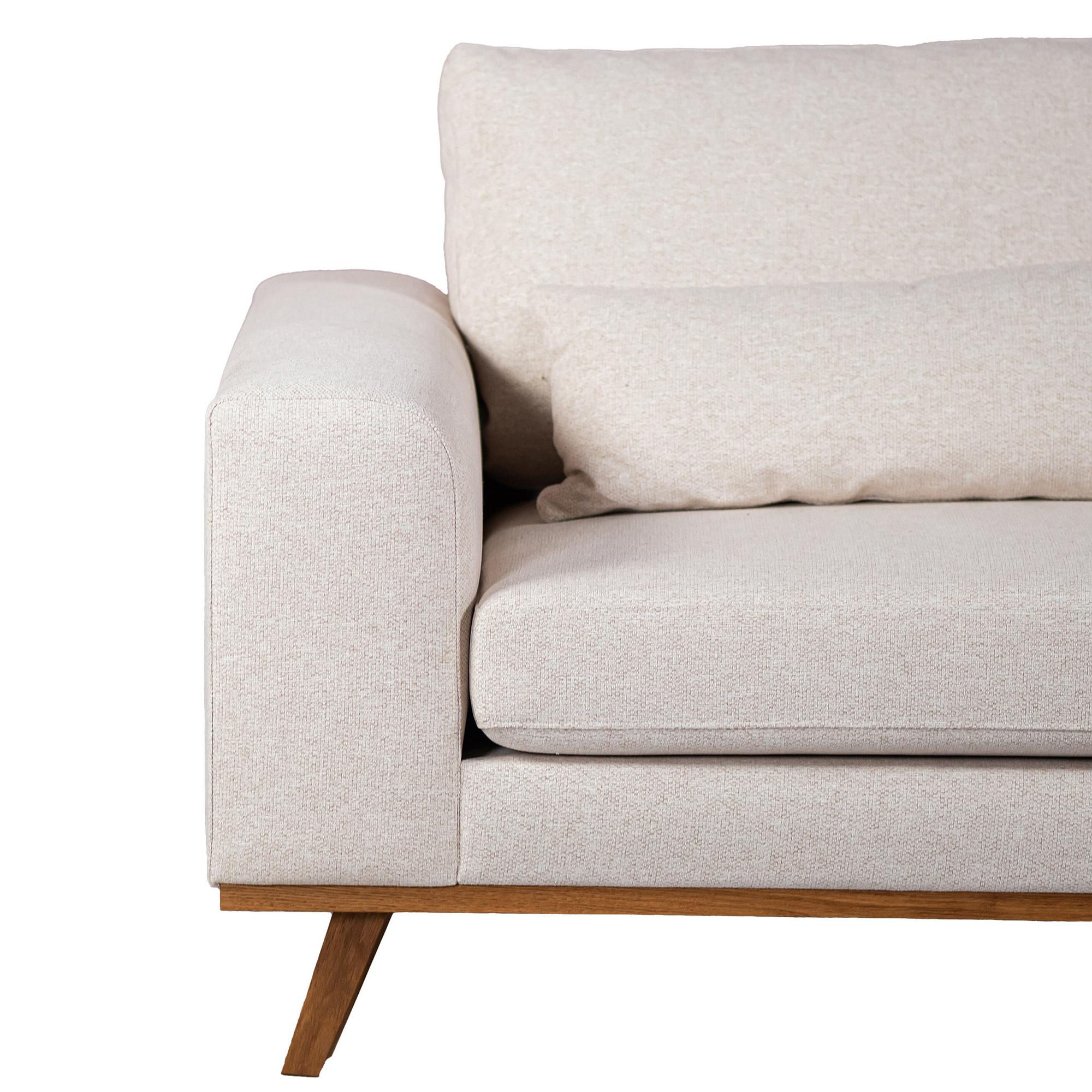 Corner Sofa Japandi 3-Seater Right Beige 6