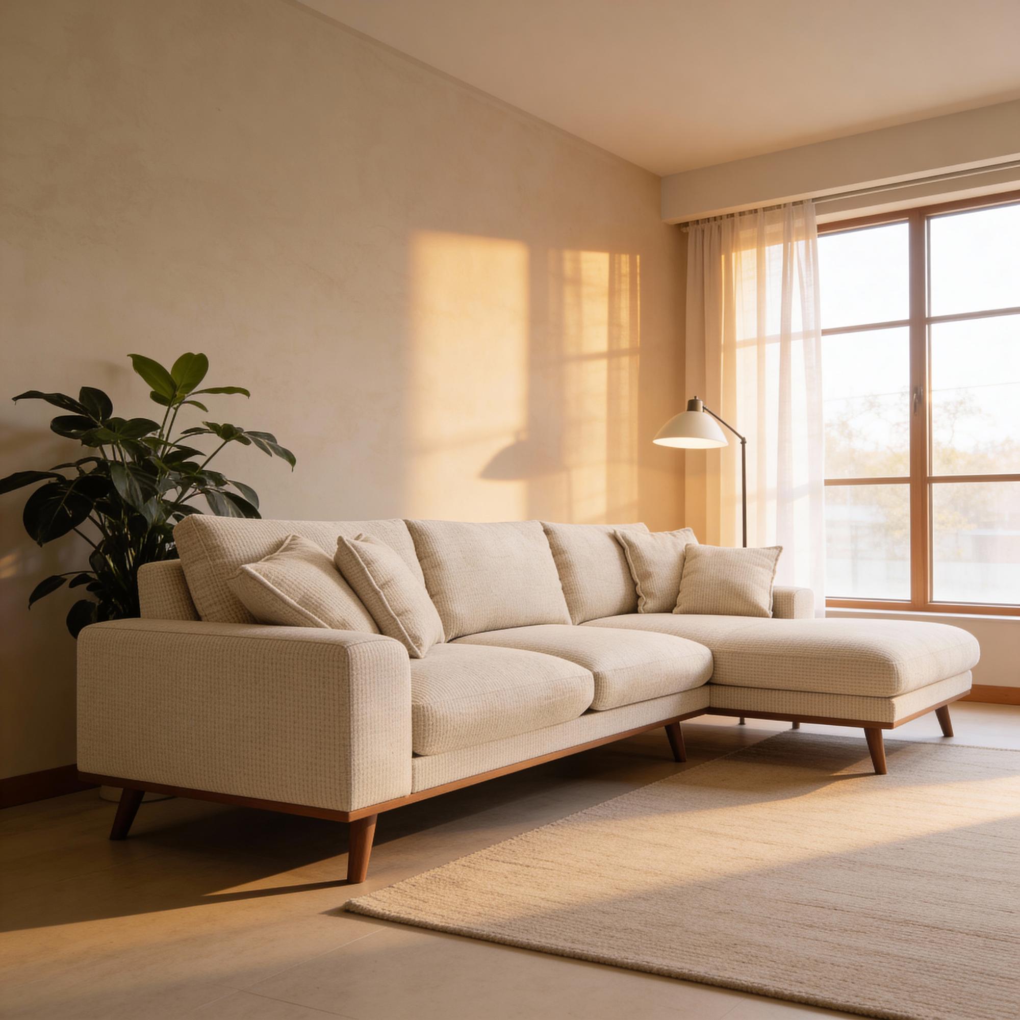 Ecksofa Harper 3-Sitzer Rechts Beige 1
