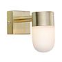 LED-Wandleuchte Menton Milchglas Gold 0