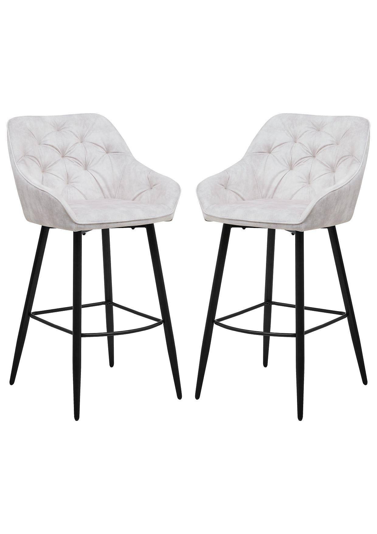 2x Liverpool Barhocker Textil Metall 0