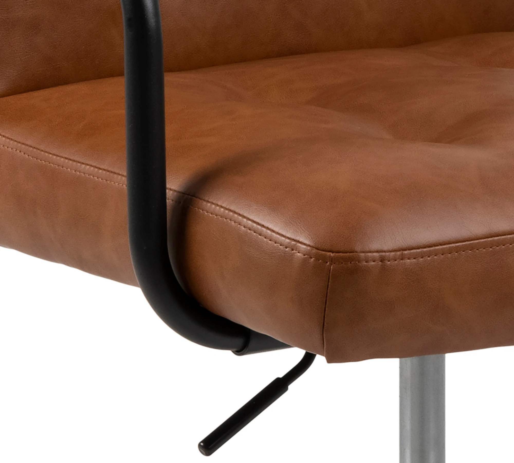 Bürostuhl Kunstleder Vintage Cognac 6
