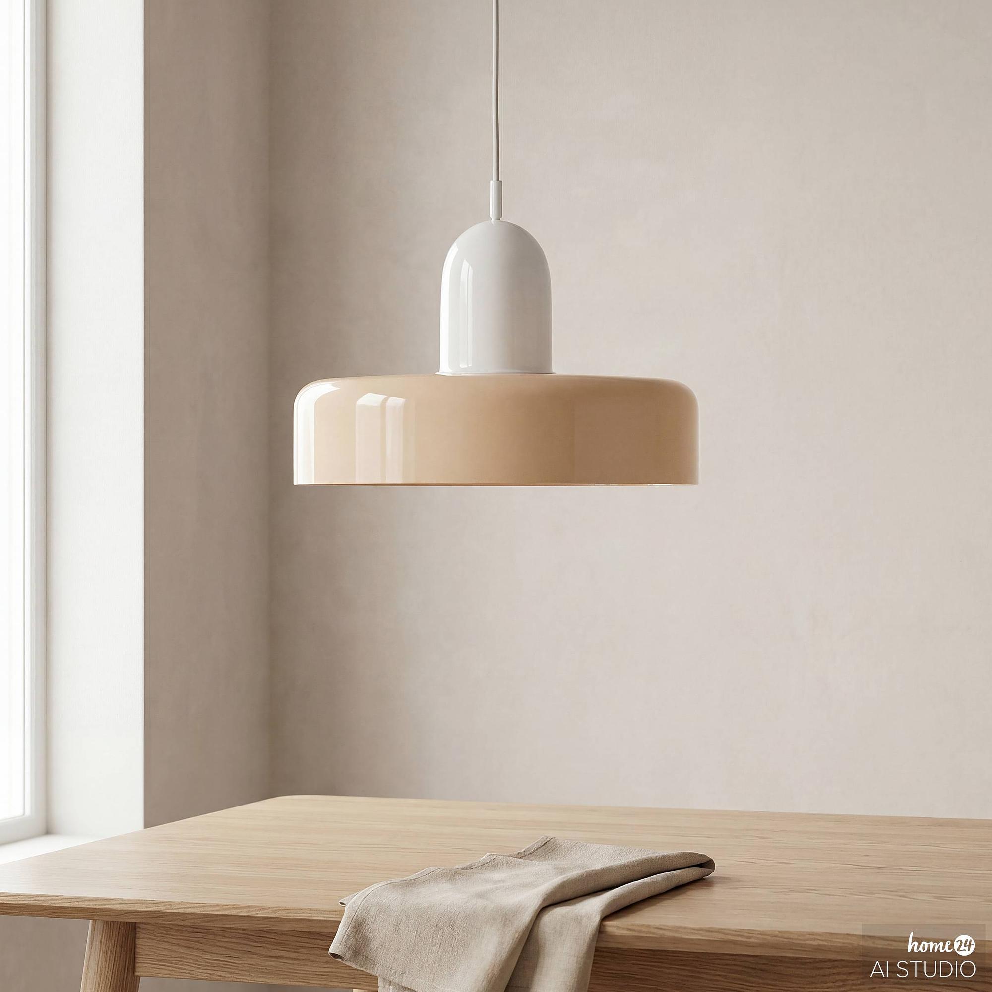 Kantha Pendelleuchte Glas Eisen Weiß 2