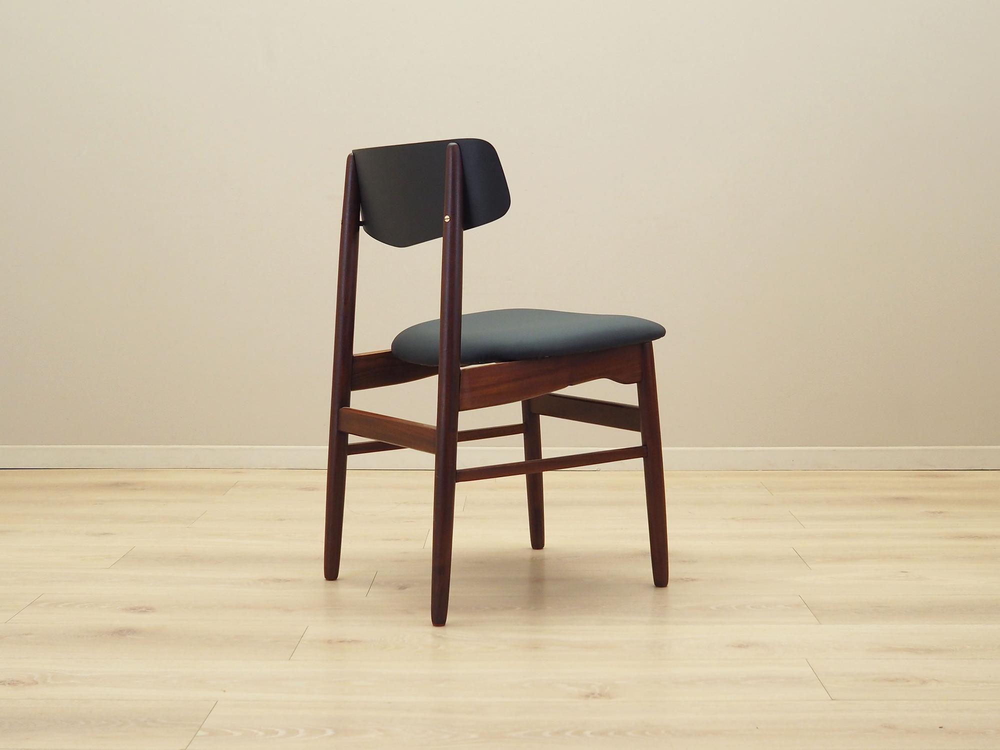 4x Vintage Dining Chair Teak Wood 1960s 14