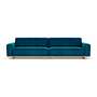 Aya Sofa 4-Sitzer Velour Lux Petrol 0