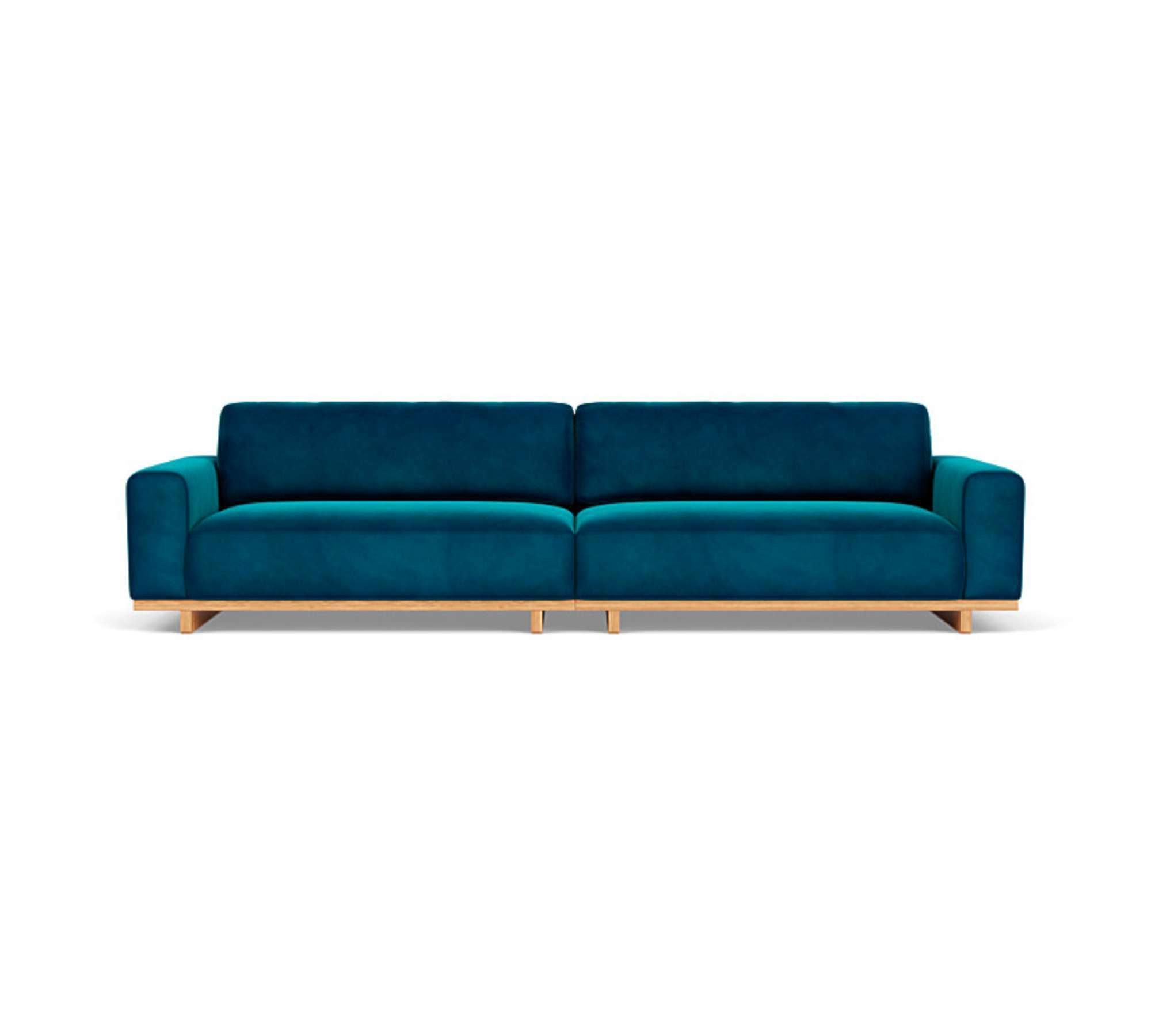 Aya Sofa 4-Sitzer Velour Lux Petrol 0