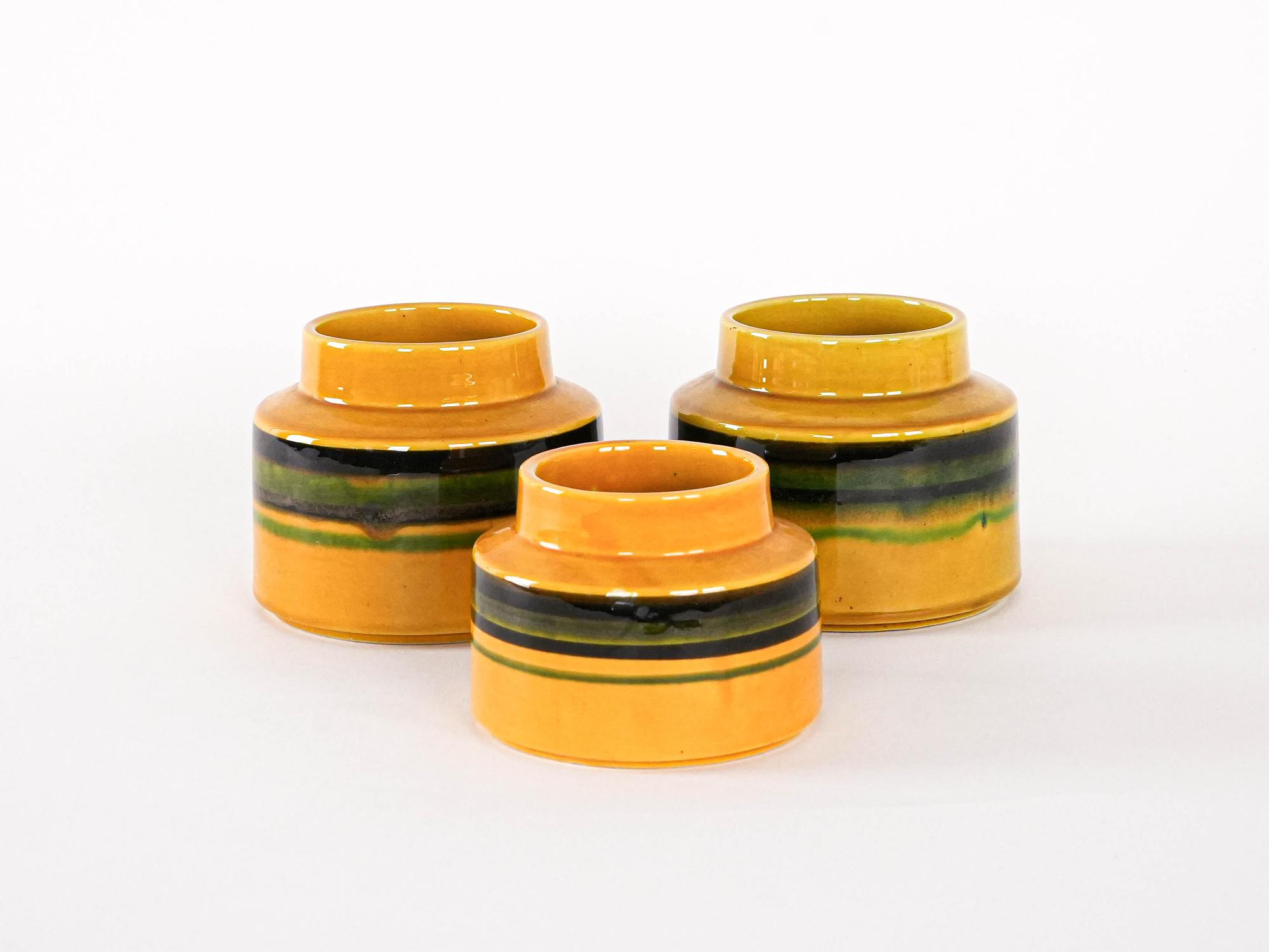 Ceramic Vases Set 3-piece Yellow 3