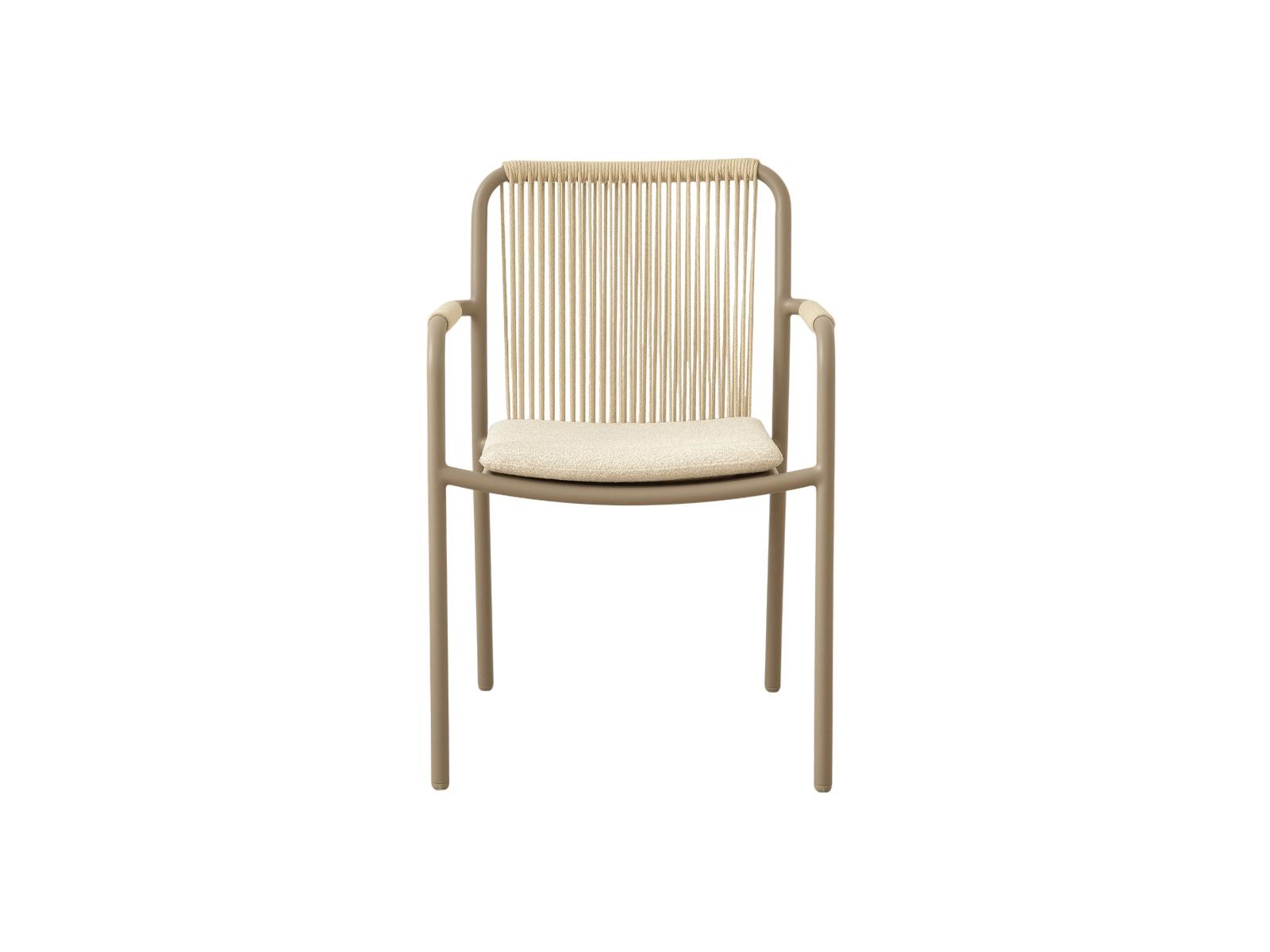 Sedia da giardino Peralta poliestere crema 57x62x83 cm 1