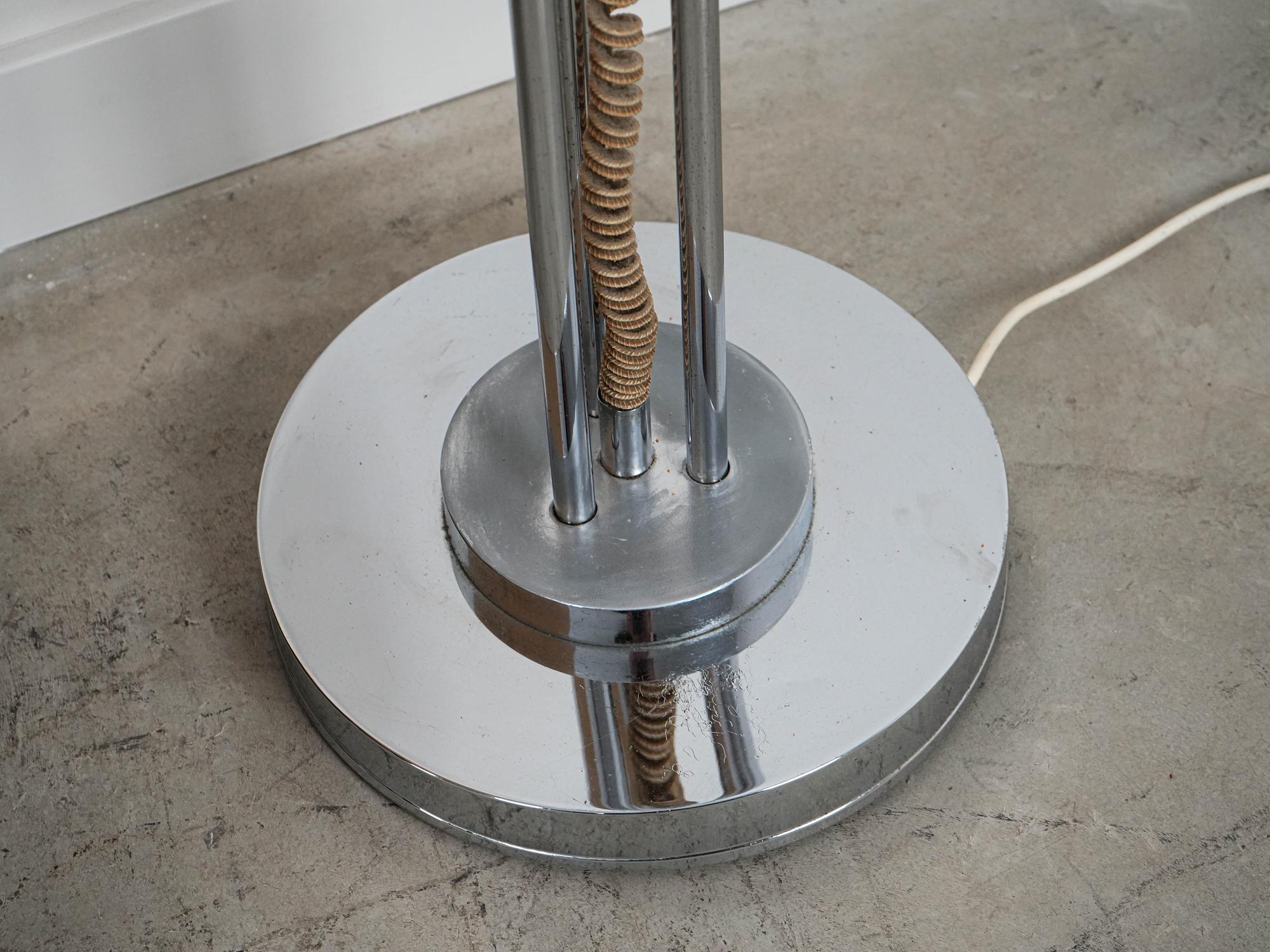 Floor lamp Metal Glass 1970s 6