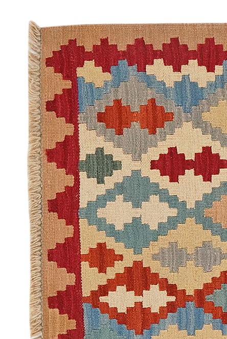 Kilim Gashgai Teppich Wolle Mehrfarbig 1