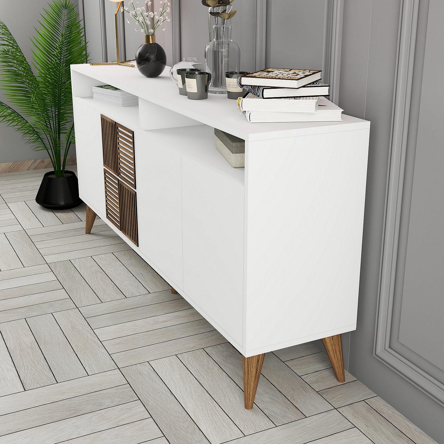 Milan Sideboard Weiß 160cm 2