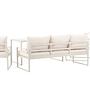 4x Catania Loungeset Stahl Glas Creme 5