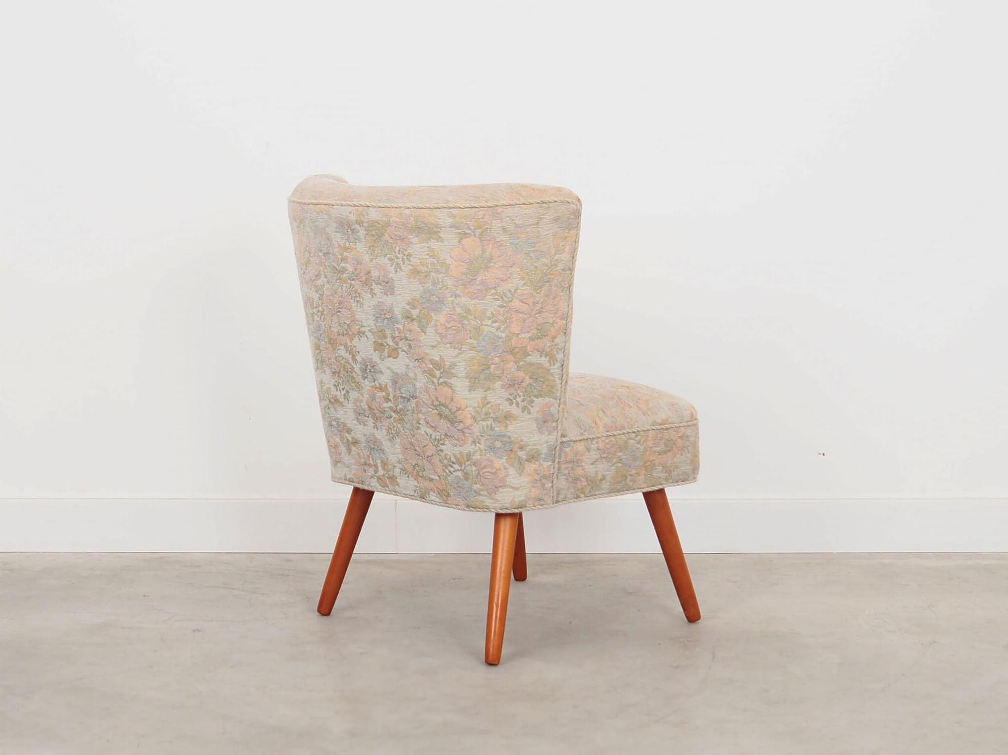 2x Vintage Armchairs Beech wood Textile Beige 1970s 12