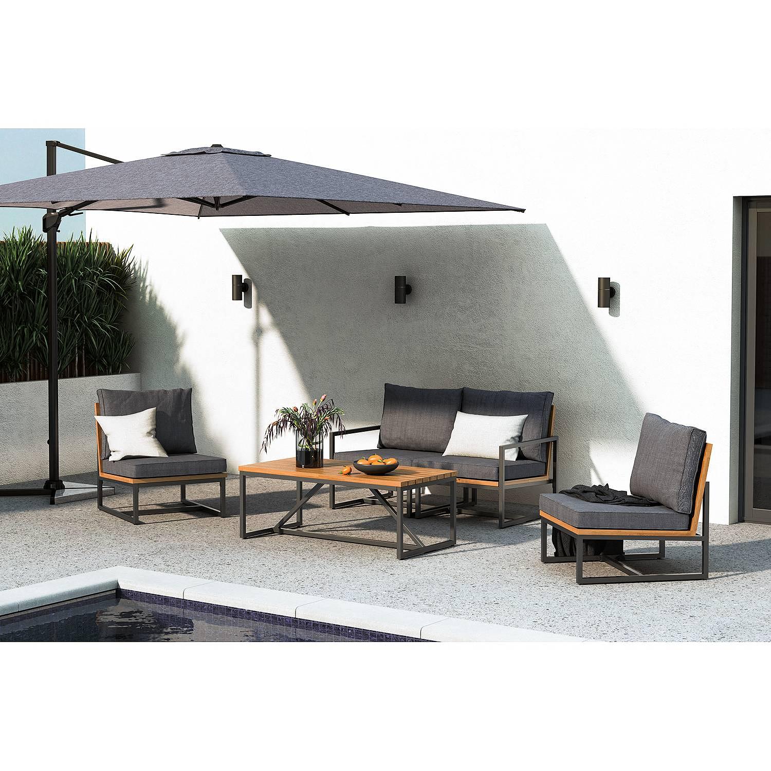 Loungesessel LeRoy II Akazie Massiv Braun 3