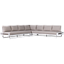 FLint Garten Ecksofa Aluminium Grau 0