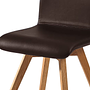 2x Stuhl Kunstleder Holz Dunkelbraun 1