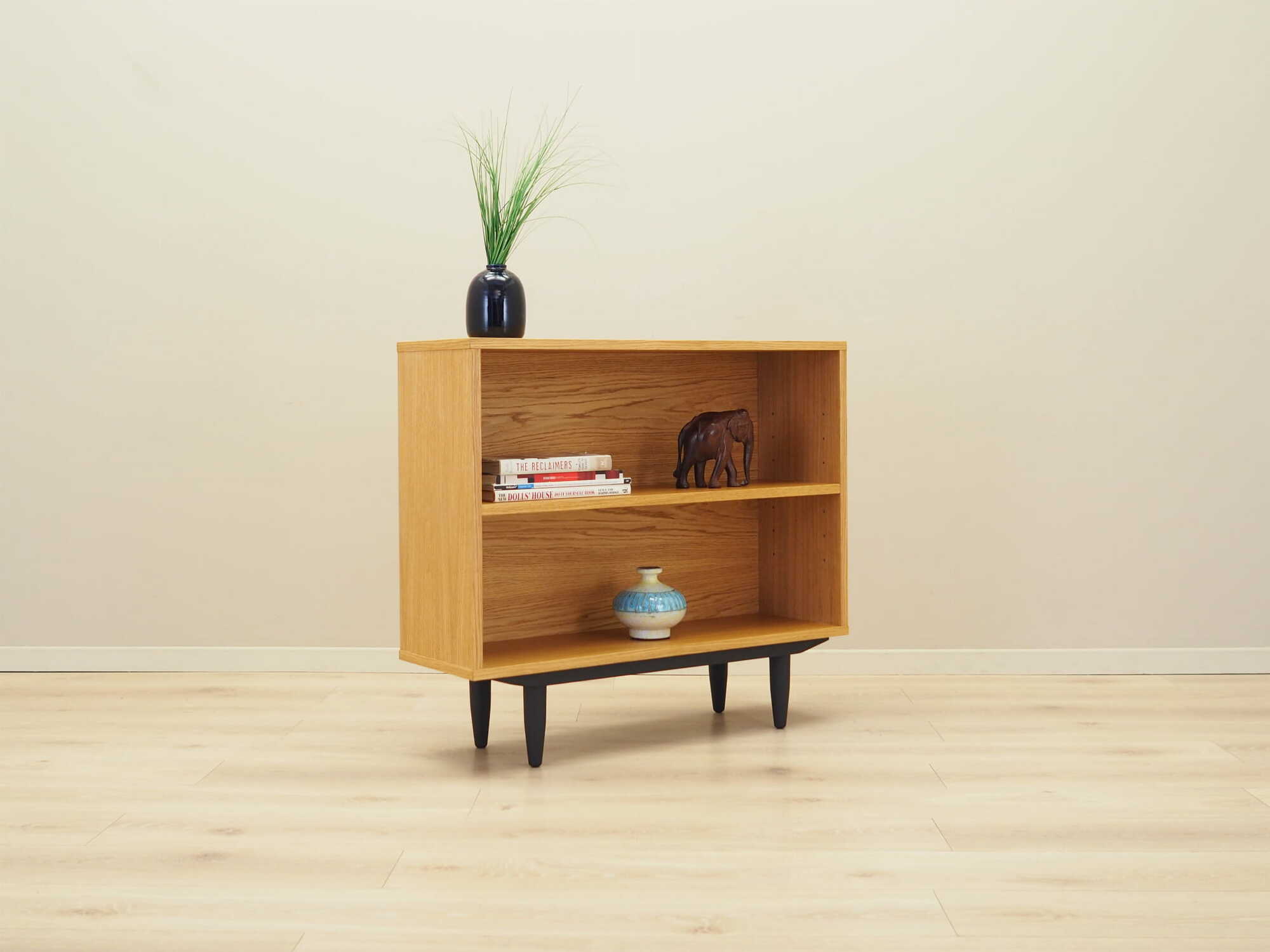 Vintage bookshelf oak brown 1990s 3