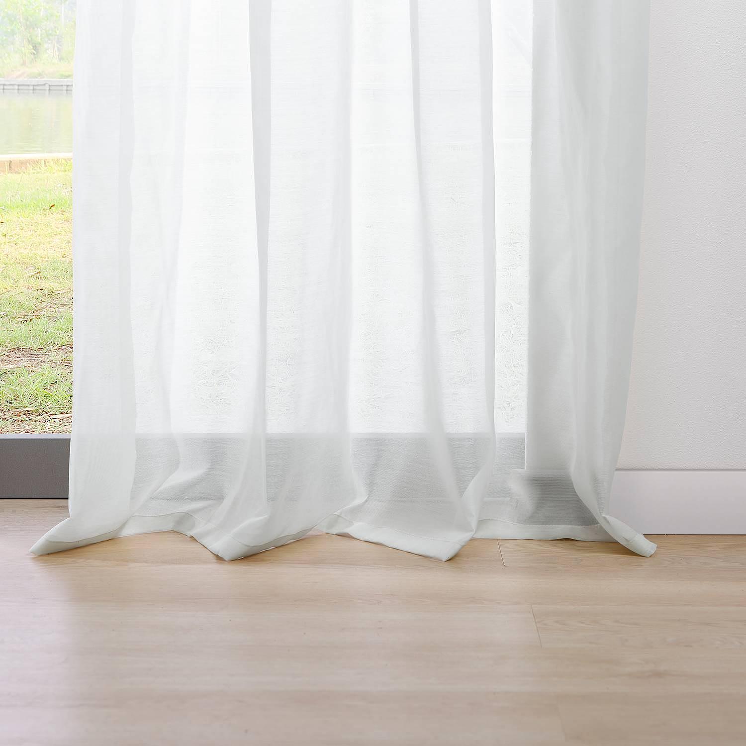 Ösenschal Pure Polyester Weiß 135 x 300 cm 4