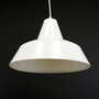 Vintage pendant lamp metal white 1970s 3