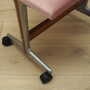 Vintage footstool Textile Wood Pink 1960s 7