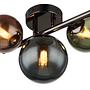 3-Flammig Riha Typ H LED-Deckenleuchte Farbglas Eisen 3