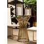 Vogue Round Dining Table Metal Glass Gold 2