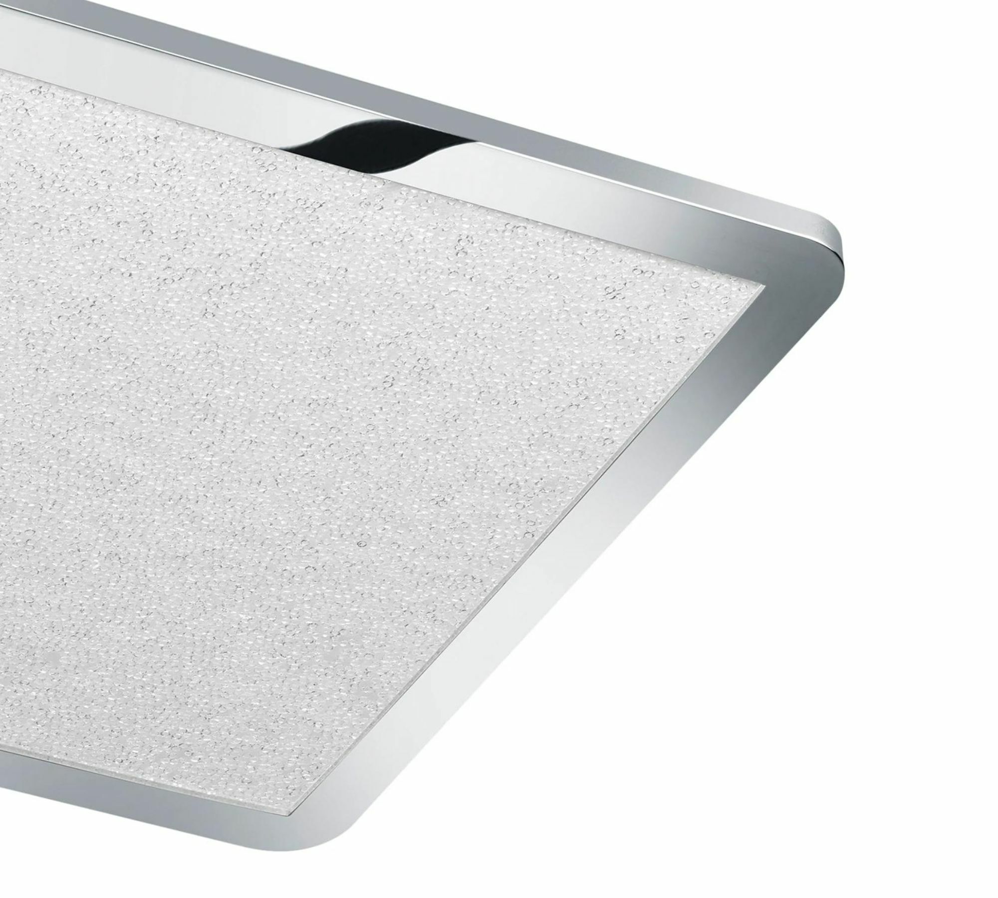 LED Deckenleuchte 1-flammig Glas Eisen Silber 1