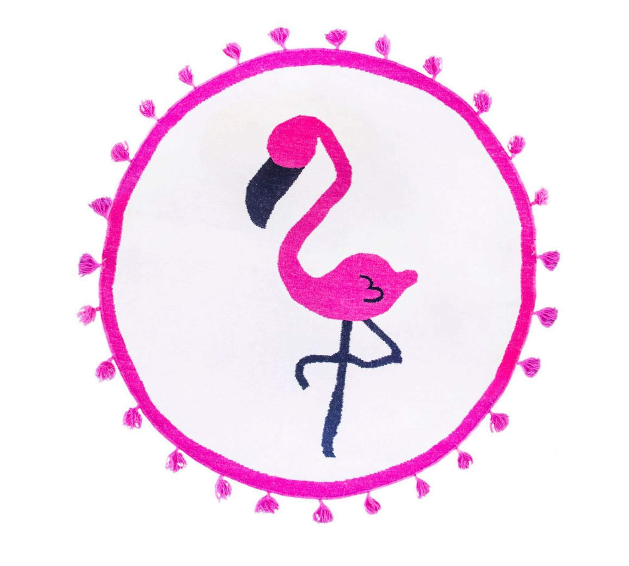 Runder Teppich Flamingo Pink 140 cm 0