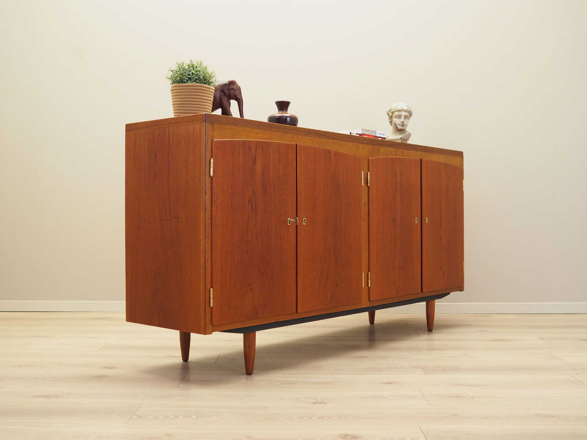 Vintage Sideboard Teakholz Braun 1960er Jahre 4