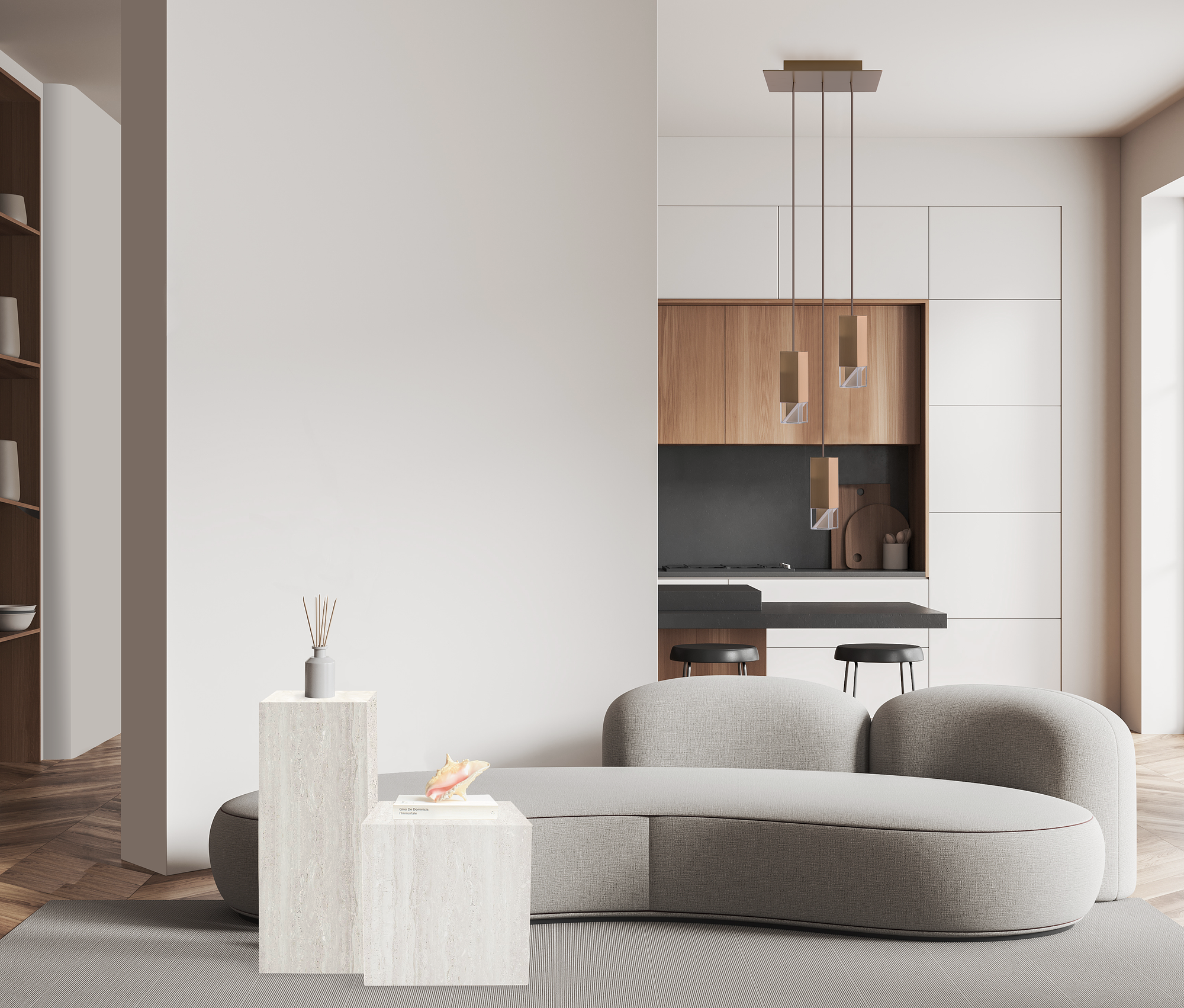 Würfel Couchtisch Travertin Creme 5