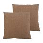 2x Milan Pillowcase Synthetic Fiber Nougat 50 x 50 cm 0