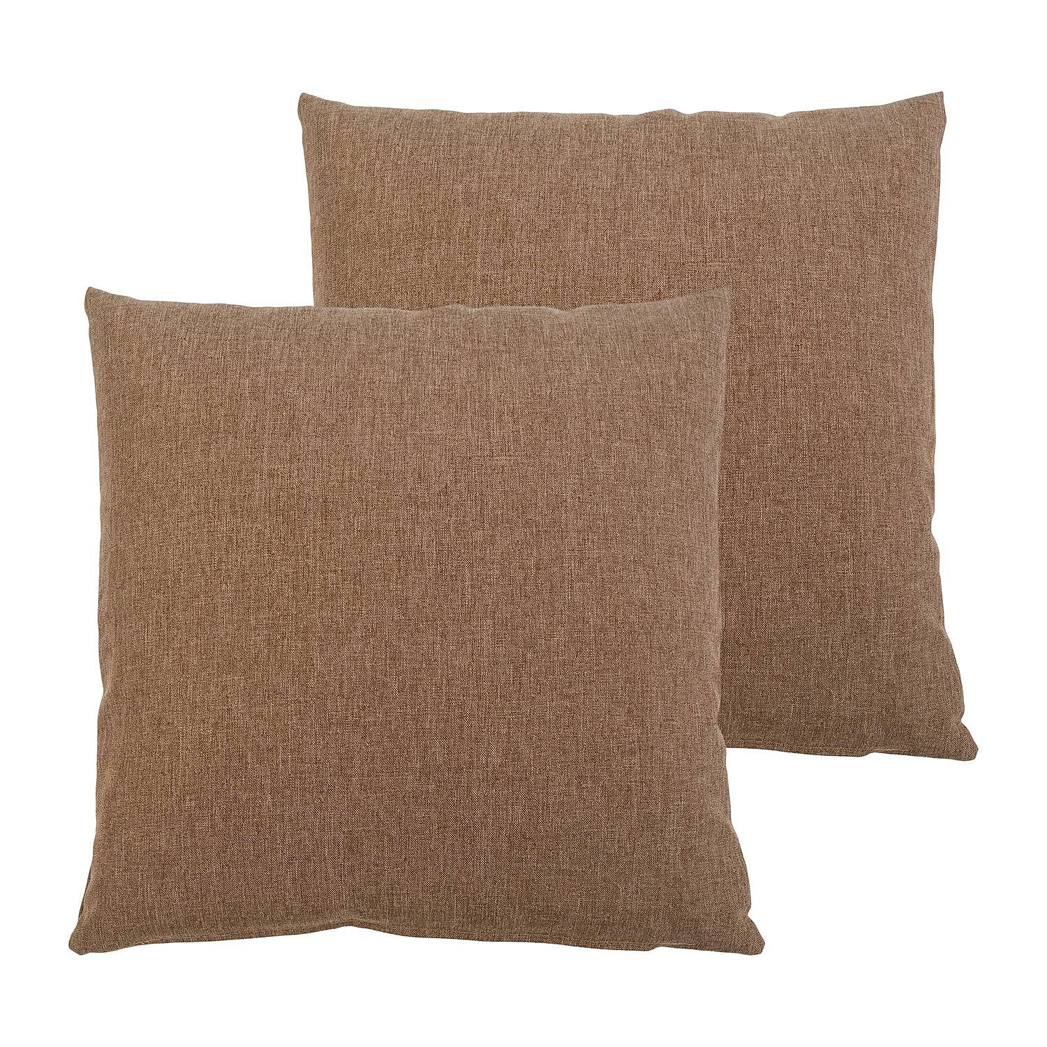 2x Milan Pillowcase Synthetic Fiber Nougat 50 x 50 cm 0