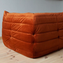 Togo Lounge Set 3-piece Velvet Amber-Orange 7