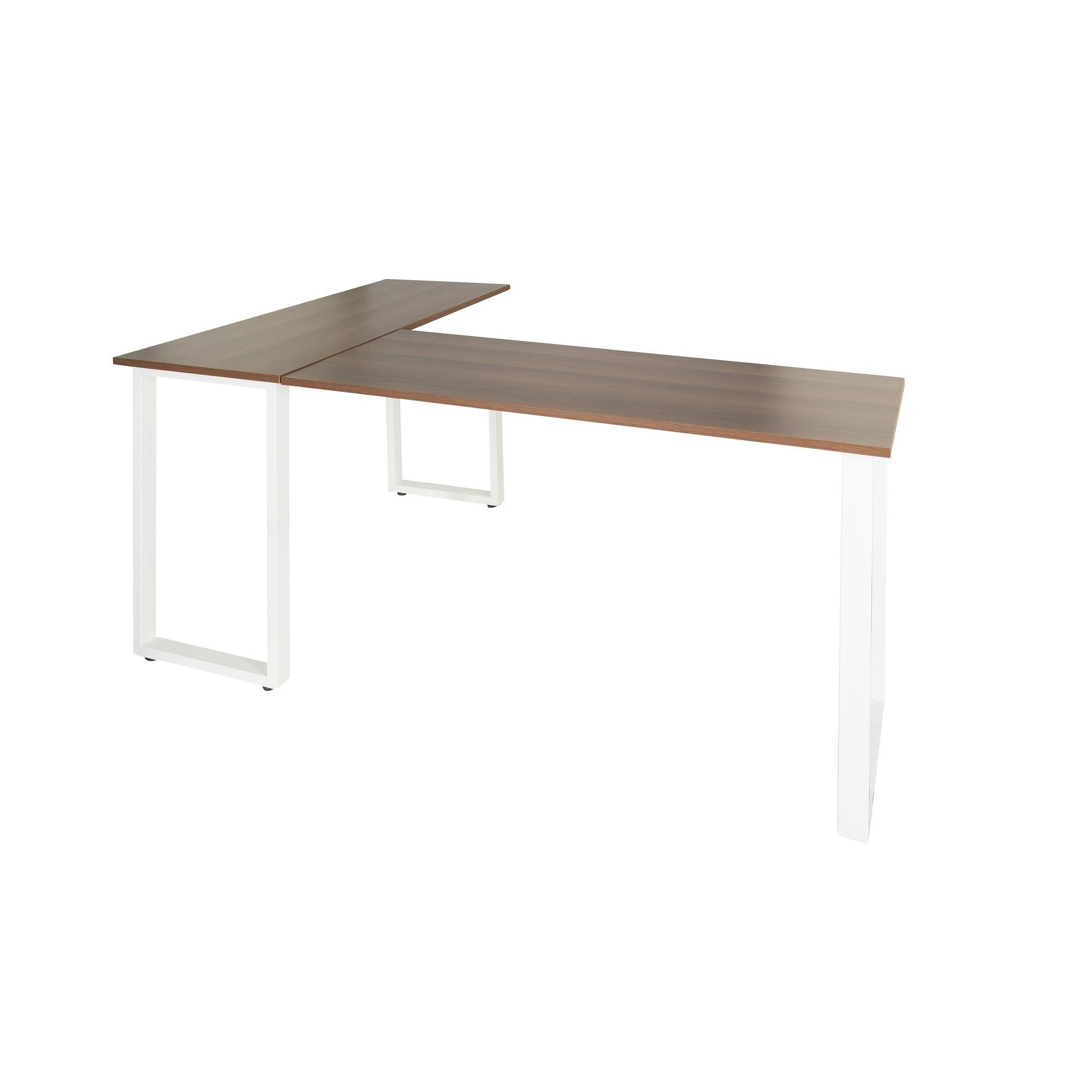 WORKSPACE BASIC I  Scrivania angolare legno noce 9