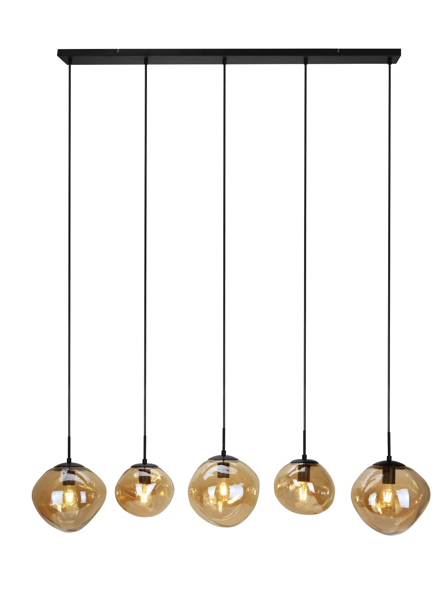 Amber glass pendant light 0