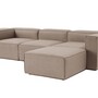 Modernes Sofa Récamiere Rechts Leinen Braun 5