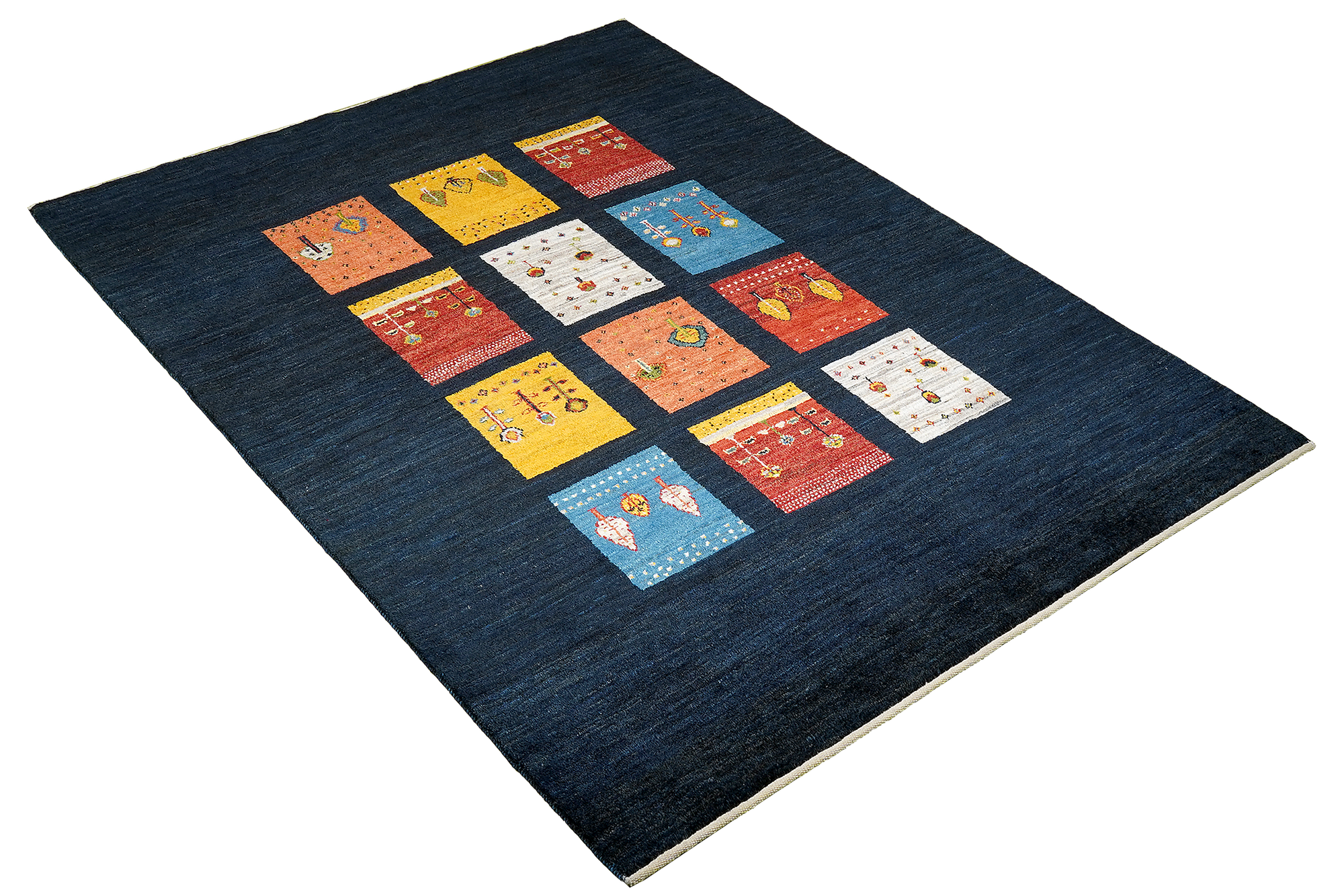 Rizbaf Gabbeh-Teppich Wolle Blau 2