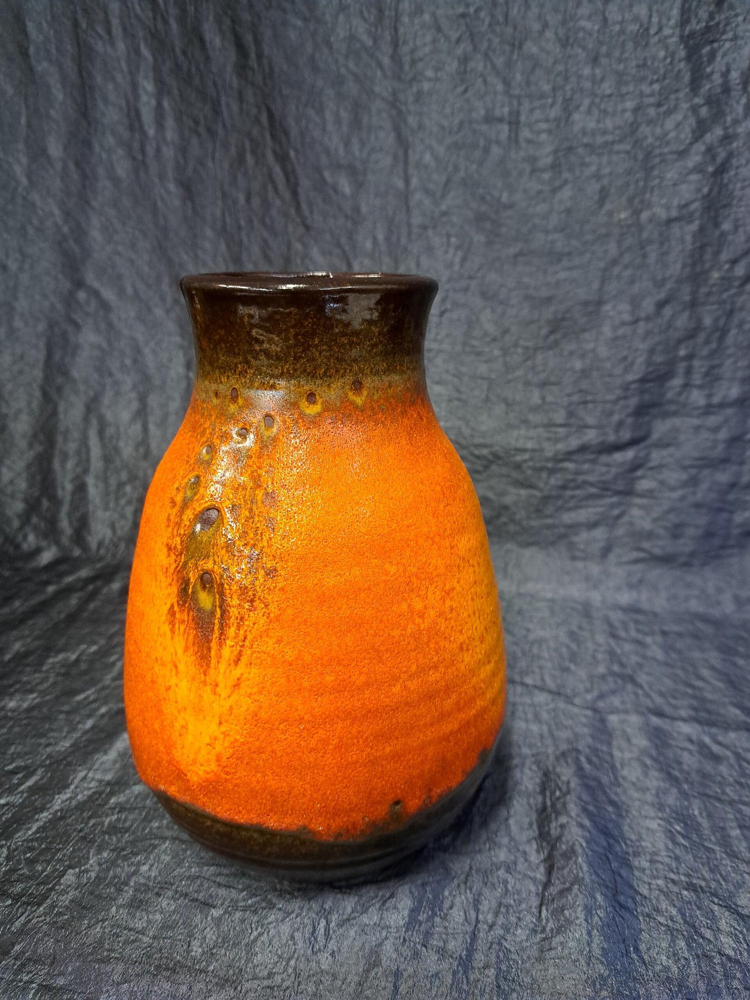 Fat Lava Vase Keramik Orange 1